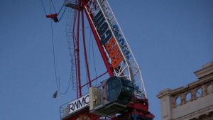 , Crane Damaged by High Winds at a Construction Site in Richmond, Equip-Safe